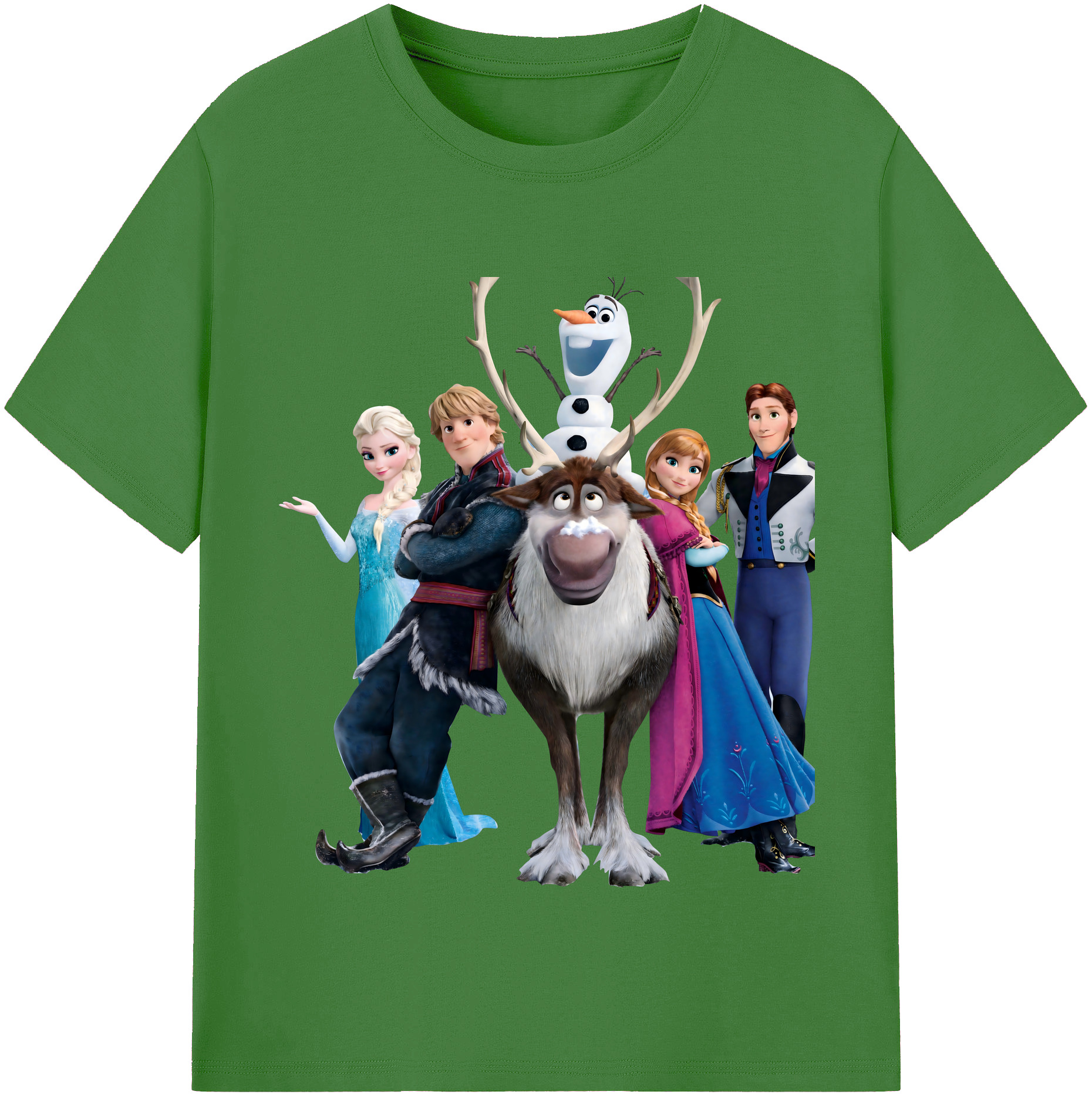 （画像用） アナと雪の女王 アンナ エルサ Frozen Anna Elsa レディースカジュアルプリントTシャツ（綿100％）